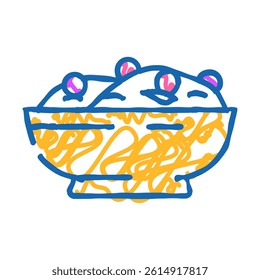 cottage cheese milk product doodle icon sketch vector. cottage cheese milk product sign. isolated symbol illustration