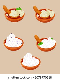 cottage cheese, vector