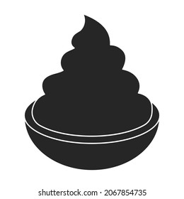 Cottage cheese vector icon.Black vector icon isolated on white background cottage cheese.