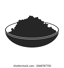 Cottage cheese vector icon.Black vector icon isolated on white background cottage cheese.