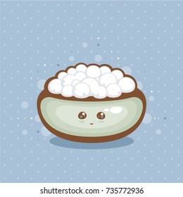 Ilustración vectorial del queso de cabra. Caricatura. Diseño de menú, logotipo y paquete.