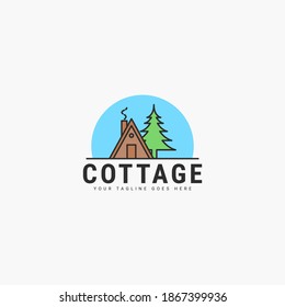 Cottage colorful logo vector illustration design