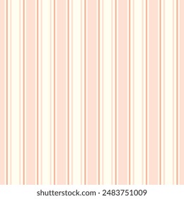 Cottage Core Vertical Stripes Vector Seamless Pattern in Pastel Pinks. Vintage Feed Sack Backdrop With Nostalgic Retro Design. Fresh Summer Background