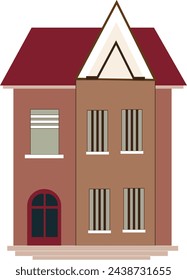 diseño de la cabaña sobre fondo blanco