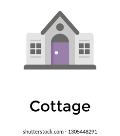 Cottage flat design exterior 