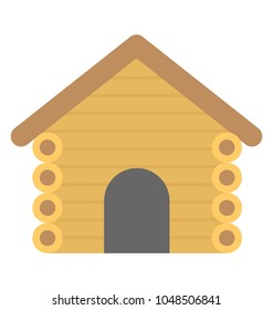 
A cottage flat icon design

