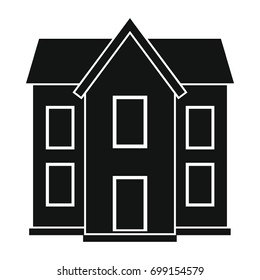 Cottage House Black Simple Silhouette Icon Stock Vector (Royalty Free ...