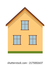 Cottage house building. Vector illustration