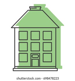 Cottage house doodle icon vector illustration for design and web isolated on white background. House vector object for labels, logos and advertising