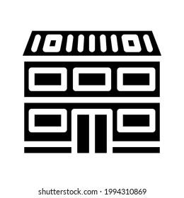 cottage house glyph icon vector. cottage house sign. isolated contour symbol black illustration