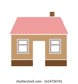 cottage house icon. flat illustration of cottage house vector icon. cottage house sign symbol