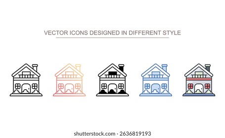 Cottage icon design with white background stock illustration