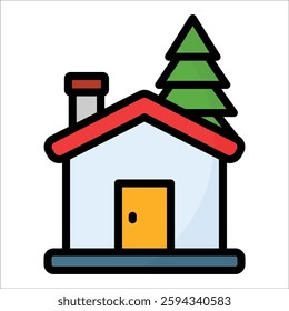 Cottage Icon Element For Design