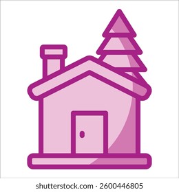Cottage Icon Element For Design