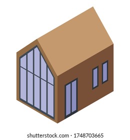 Cottage icon. Isometric of cottage vector icon for web design isolated on white background