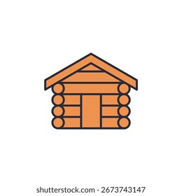 ícone cottage. sinal de estilo linear para conceito móvel e web design. Ícone de vetor. Símbolo, ilustração de logotipo. Gráficos vetoriais