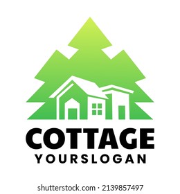 cottage icon logo design template