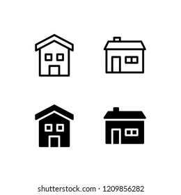 Cottage Icon Logo Vector Symbol. Shack Icon