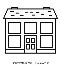 Cottage icon. Outline cottage vector icon for web design isolated on white background