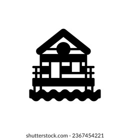 Cottage icon in vector. Illustration