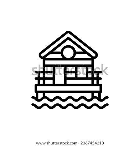 Cottage icon in vector. Illustration