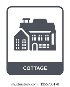 cottage icon vector on white background, cottage trendy filled icons from Luxury collection, cottage simple element illustration