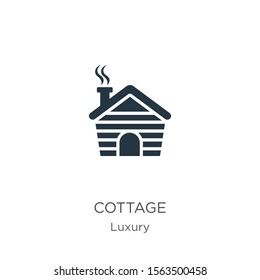 Cottage icon vector. Trendy flat cottage icon from luxury collection isolated on white background. Vector illustration can be used for web and mobile graphic design, logo, eps10