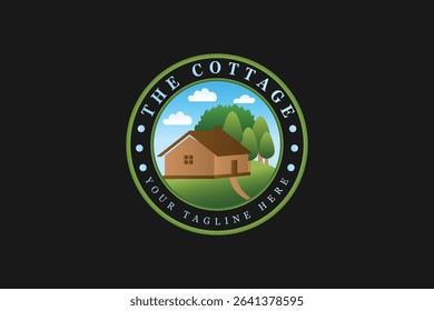 Cottage logo. Home logo. House logo. Resort logo.