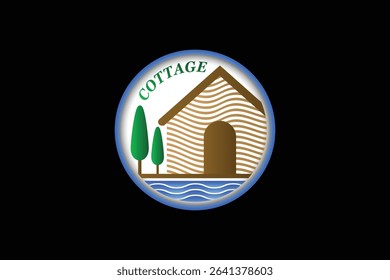 Cottage logo. Home logo. House logo. Resort logo.