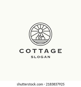 Icono de logotipo de algodón plantilla de diseño ilustración vectorial