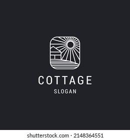 Icono de logotipo de algodón plantilla de diseño plano 