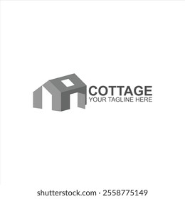 cottage logo na initial icon with creative vector illustration