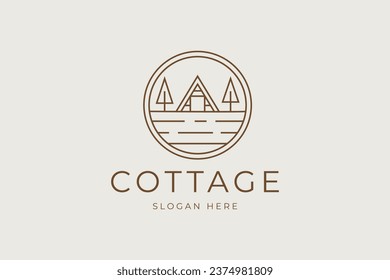 Cottage logo vector illustration design