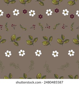 Cottage Romanticize the countryside ,seamless pattern ,prints background