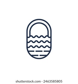  cottage simple line art logo template vector illustration design
