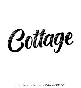 cottage text on white background.