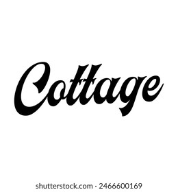 cottage text on white background.