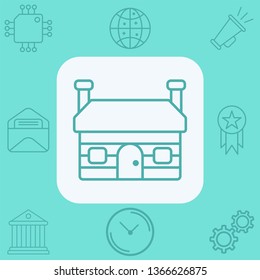 Cottage vector icon sign symbol