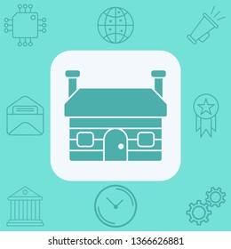 Cottage vector icon sign symbol