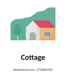 Icono del Vector de la cabaña que puede modificar o editar fácilmente

