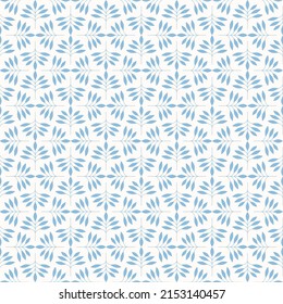 Patrón ininterrumpido botánico de Cottagecore. Fondo vectorial floral vintage con ramas y hojas simétricas. Cuadrícula de mosaico, impresión retro simple para tela, productos textiles para el hogar y artículos
