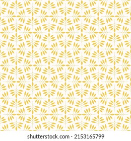 Patrón ininterrumpido botánico de Cottagecore. Fondo vectorial floral vintage con ramas y hojas simétricas. Cuadrícula de mosaico, impresión retro simple para tela, productos textiles para el hogar y artículos