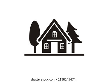 cottage/resort simple icon