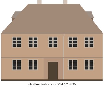 Cottages For Country Living, Flat Cartoon Vector Illustration. Vacation Home, Beautiful Architecture Design.