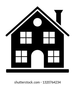 Cottages glyph vector icon 