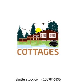 Cottages Logo Illustration