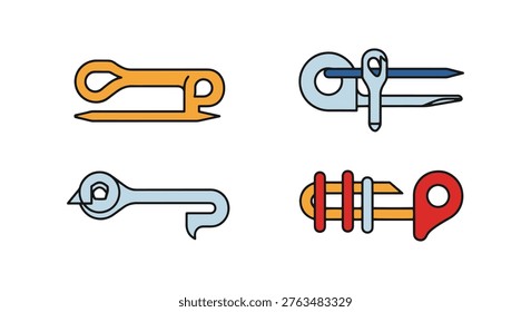 Cotter Pin Line art vector minimal abstract creative