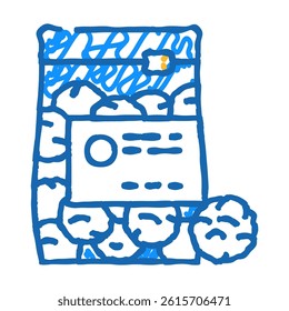 cotton balls hygiene doodle icon sketch vector. cotton balls hygiene sign. isolated symbol illustration