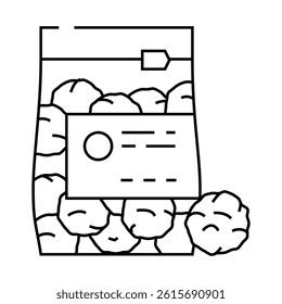cotton balls hygiene line icon vector. cotton balls hygiene sign. isolated contour symbol black illustration