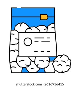 cotton balls hygiene line icon vector. cotton balls hygiene sign. isolated symbol illustration